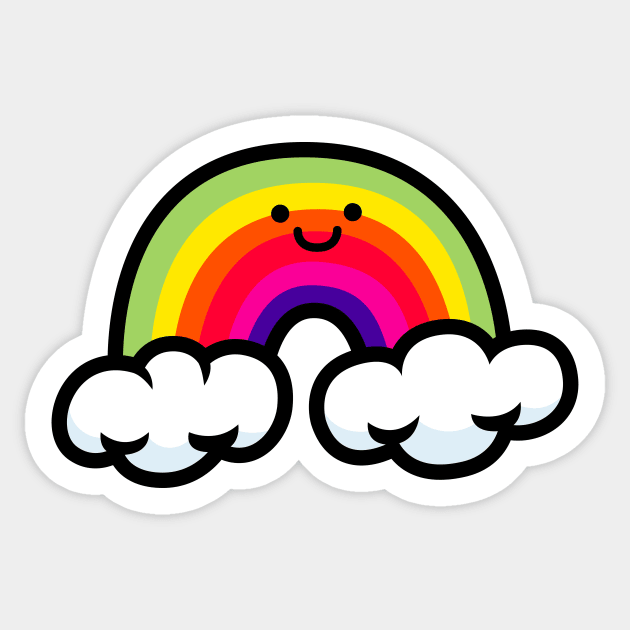 Happy Rainbow Sticker by DangerHuskie